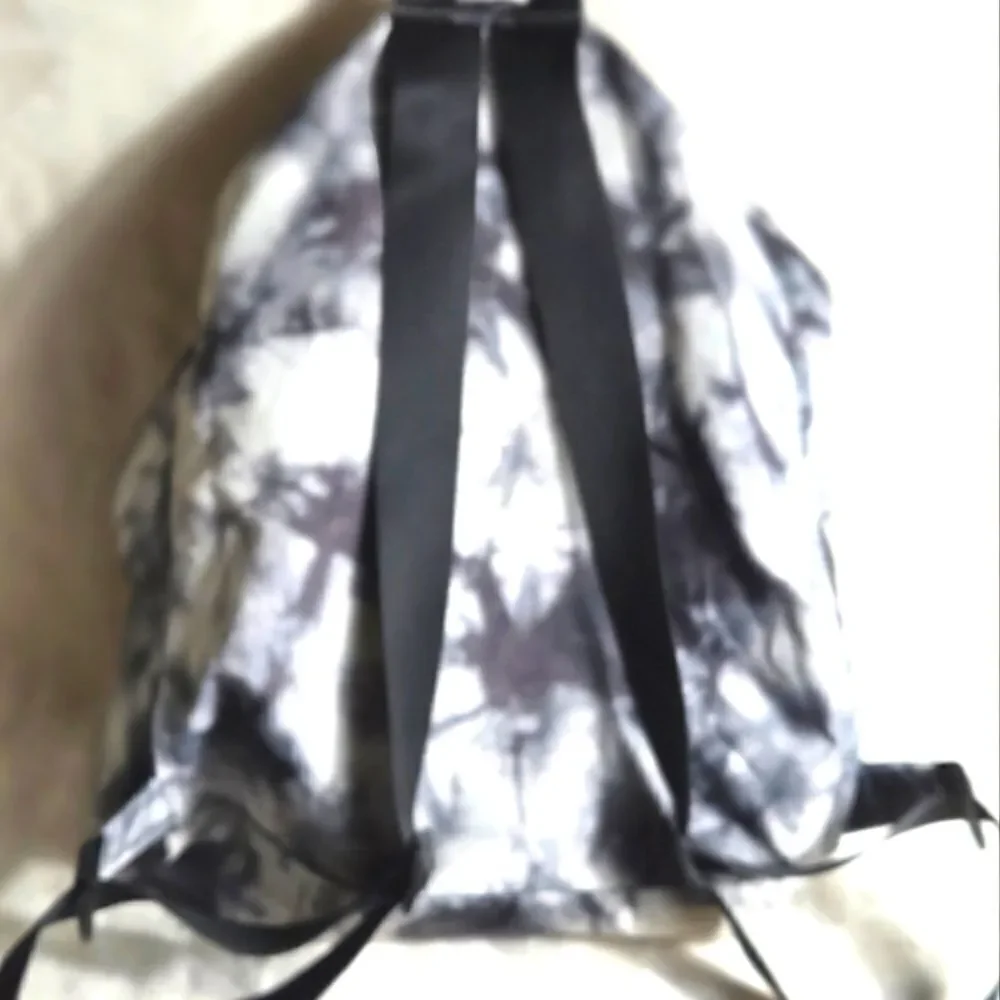 PINK Victoria's Secret Black and White Tie Dye Cinch Style Backpack